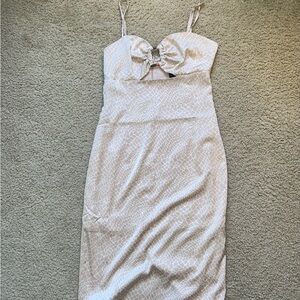 Forever 21 Cream Strapless Dress